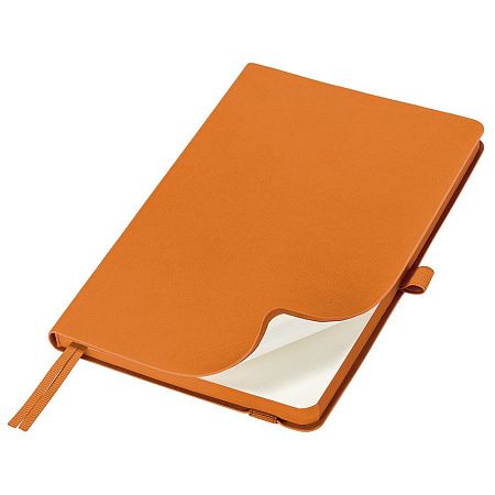 Ежедневник Flexy Line Linen А5, оранжевый/оранжевый, недатированный, в гибкой обложке, с резинкой и петлей для ручки