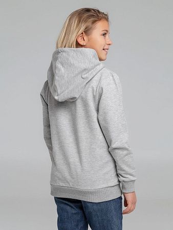 Толстовка с капюшоном детская Kirenga Kids, серый меланж, размер 12 лет (142-152 см)