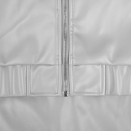 Бомбер из искусственной кожи Univer, серый, размер M/L