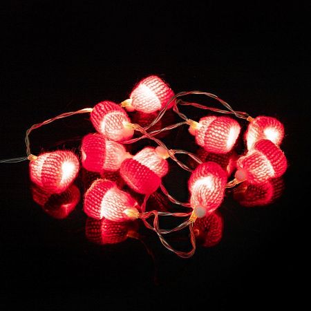 Гирлянда Cosy Poms, красная