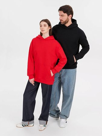 Худи оверсайз унисекс Outshine, черное, размер XL/2XL