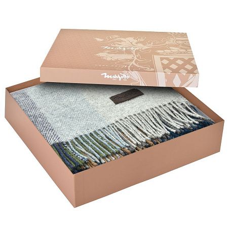 Плед Arequipa, синий с серым