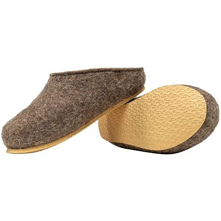 Домашние валенки Step, серо-коричневые (натуральные), размер 41