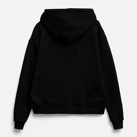 Толстовка унисекс оверсайз на молнии Zippy Terry, черная, размер XS/S