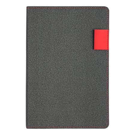 Ежедневник Flexy Freedom Ostende А5, темно-серый/красный, недатированный, в гибкой обложке