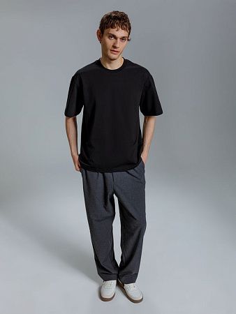 Футболка оверсайз Kangas, черная, размер XS/S