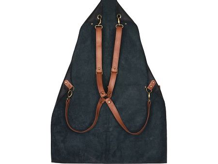 Фартук из натуральной кожи с карманами