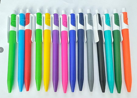 Ручка шариковая пластиковая Ravena Color темно-синяя/белая