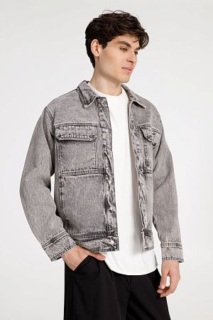Куртка джинсовая O2, серая, размер XS/S