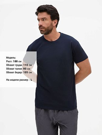 Футболка унисекс Regent 150, темно-синяя (navy), размер M