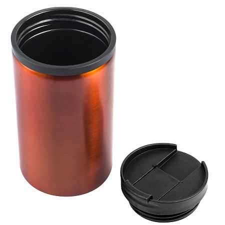 Термокружка CONFETTI 300мл. Оранжевая с черной крышкой 6020.05