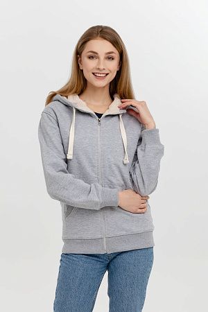 Толстовка на молнии Kulonga Sherpa, белая, размер XS