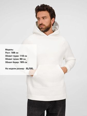 Худи унисекс оверсайз Easy Street, молочно-белое, размер M/L