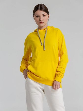 Толстовка с капюшоном Unit Kirenga, желтая, размер 4XL