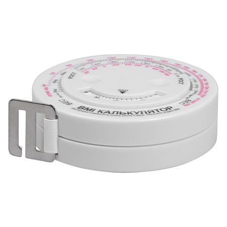 Рулетка Tools Healthy Lifestyle, 1,5 метра, белая, пластиковая, с мягкой лентой