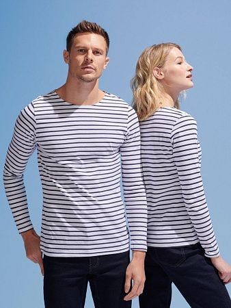 Футболка женская Marine Women, белая с темно-синим, размер XS