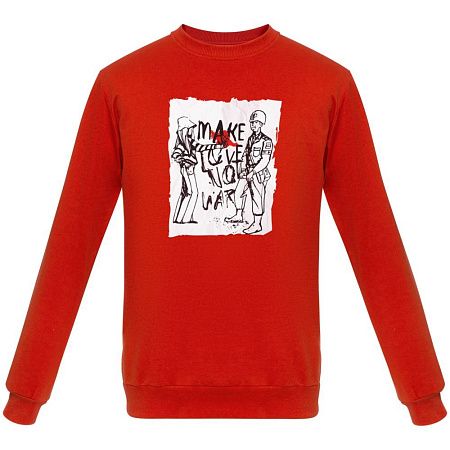 Толстовка Make Love, красная, размер S