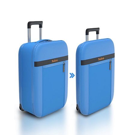 Чемодан складной Rollink Aura 55x40x20 см, 2 колеса, синий