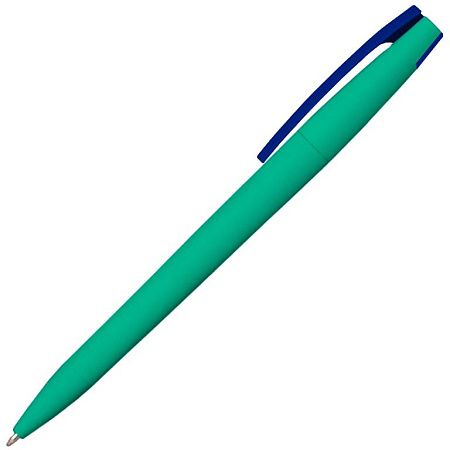 Ручка шариковая, пластиковая софт-тач, Zorro Color Mix зеленая/синяя