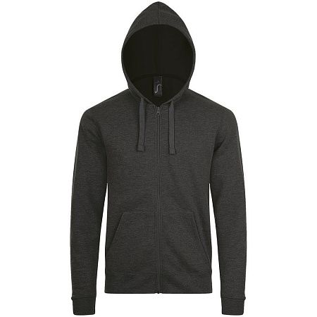 Толстовка унисекс Stone, черный меланж, размер XL