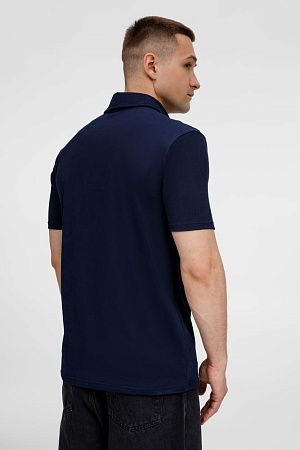 Рубашка поло унисекс Senti, темно-синяя, размер L