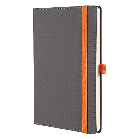 Ежедневник Alfa Note Pasu А5, серый/оранжевый,  недатированный, в твердой обложке