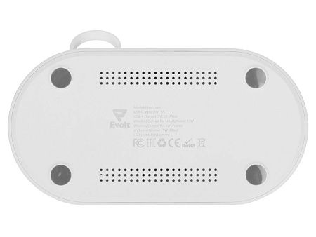 Складная зарядная станция с беспроводной зарядкой «Flashport», 15 Вт