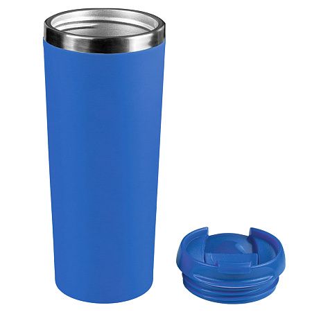 Термокружка KOMO SOFT COLOR 420мл. Синяя с синей крышкой 6060.01