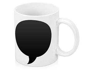 Кружка с покрытием для рисования мелом  «Tiza», цвет: белый, черный