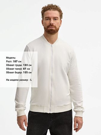 Бомбер унисекс Townie, молочно-белый, размер S