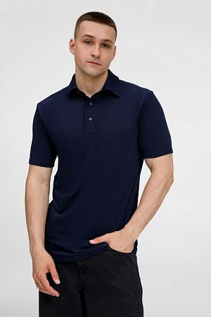 Рубашка поло унисекс Senti, темно-синяя, размер L