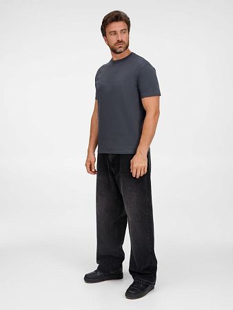 Футболка унисекс T-Bolka 180, темно-серая, размер XS