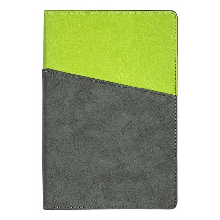 Ежедневник Flexy Smart Porta Nuba Latte A5, серый/салатовый, недатированный, в гибкой обложке