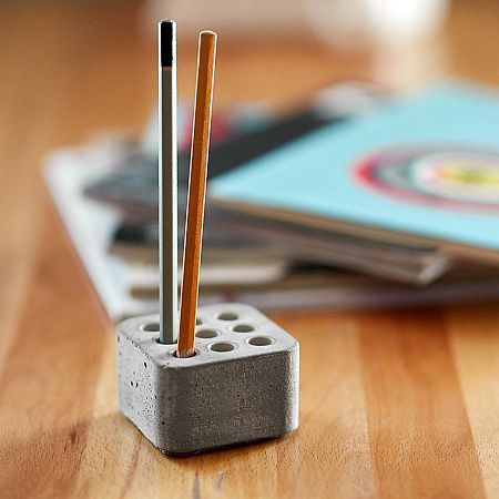 Органайзер - карандашница из бетона