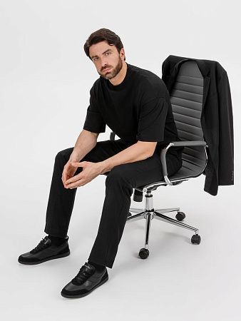 Футболка оверсайз Big Boss, черная, размер XS/S