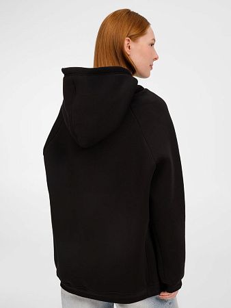 Худи унисекс оверсайз Easy Street, черное, размер XS/S