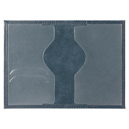 Обложка для автодокументов Leather Sky Flotter Sun из натуральной кожи, темно-синяя