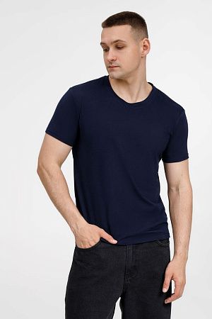 Футболка унисекс Senti, темно-синяя, размер XL