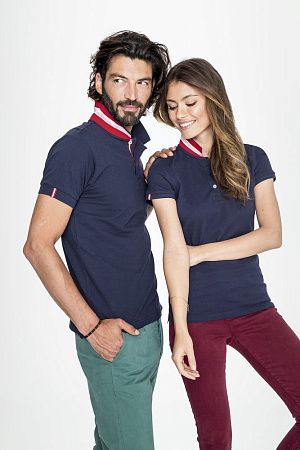 Рубашка поло Patriot Women, белая с черным, размер M