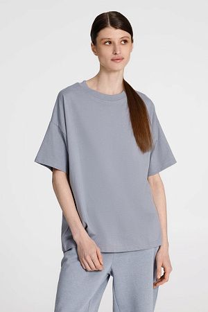 Футболка унисекс оверсайз T3, серая, размер XS/S