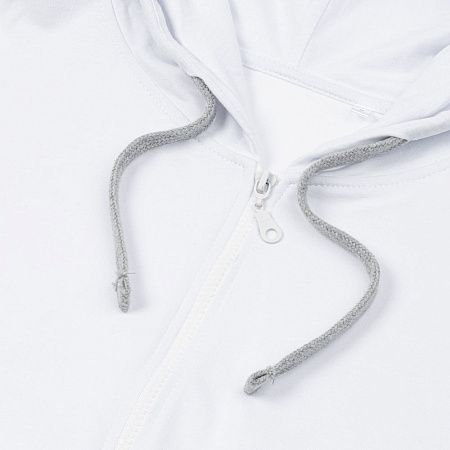 Толстовка на молнии с капюшоном Unit Siverga Heavy, белая, размер XS v2