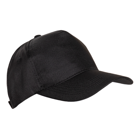 Бейсболка STAN 5 клиньев полиэстер 150, 10P, Чёрный,  (20)  (56-58/ONE SIZE)