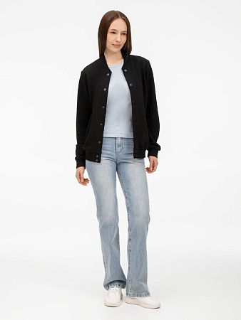 Бомбер унисекс Nuppu, черный, размер S