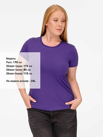 Футболка женская T-bolka Lady, фиолетовая, размер L