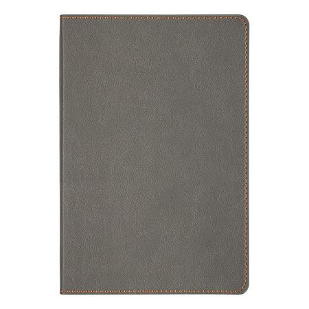 Ежедневник Flexy Latte Print Sample А5, серый с оранжевым срезом, недатированный, в гибкой обложке