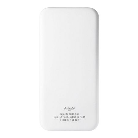 Внешний аккумулятор с подсветкой Люче (Luce) 10000 mAh, белый