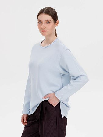 Лонгслив унисекс Siluetti Fuori, светло-голубой, размер L/XL