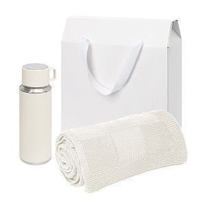 Подарочный набор Oslo, бежевый (плед, термос)