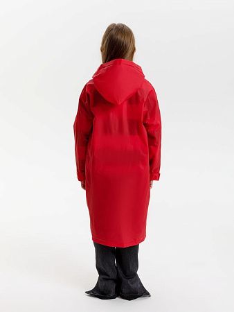 Дождевик детский RainDrop Kids, красный, размер 10 лет (130-140 см)