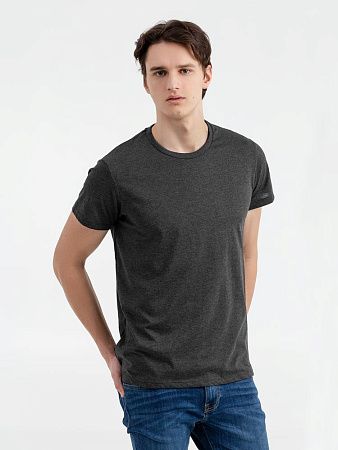 Футболка мужская Regent Fit 150, черный меланж, размер XL